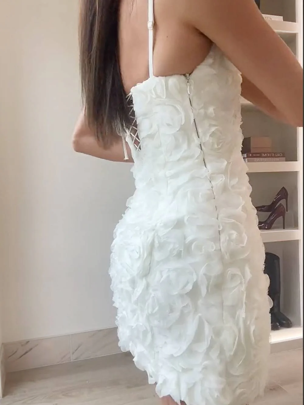 Eroski® | Mini Dress With Floral Appliqu��s
