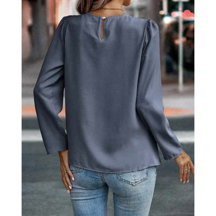 Estefanía® | Pleated Blouse With Long Sleeves - Image 3