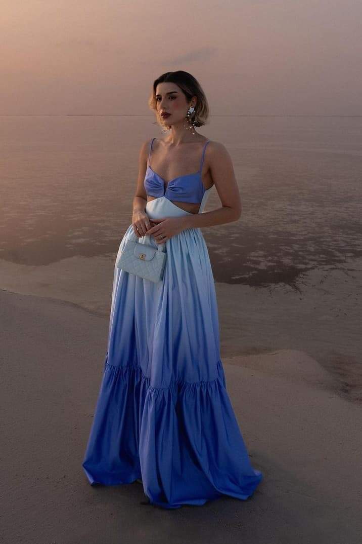 Estela® | Maxi Slip With Cut-Outs And Color Gradient - Image 5