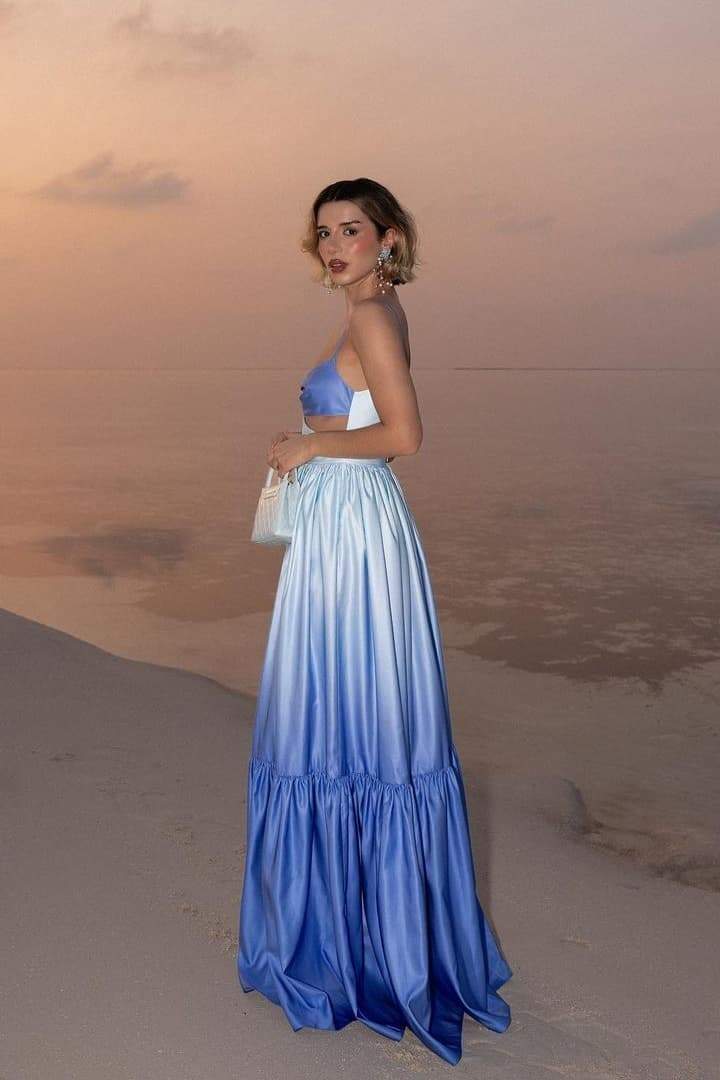 Estela® | Maxi Slip With Cut-Outs And Color Gradient - Image 8