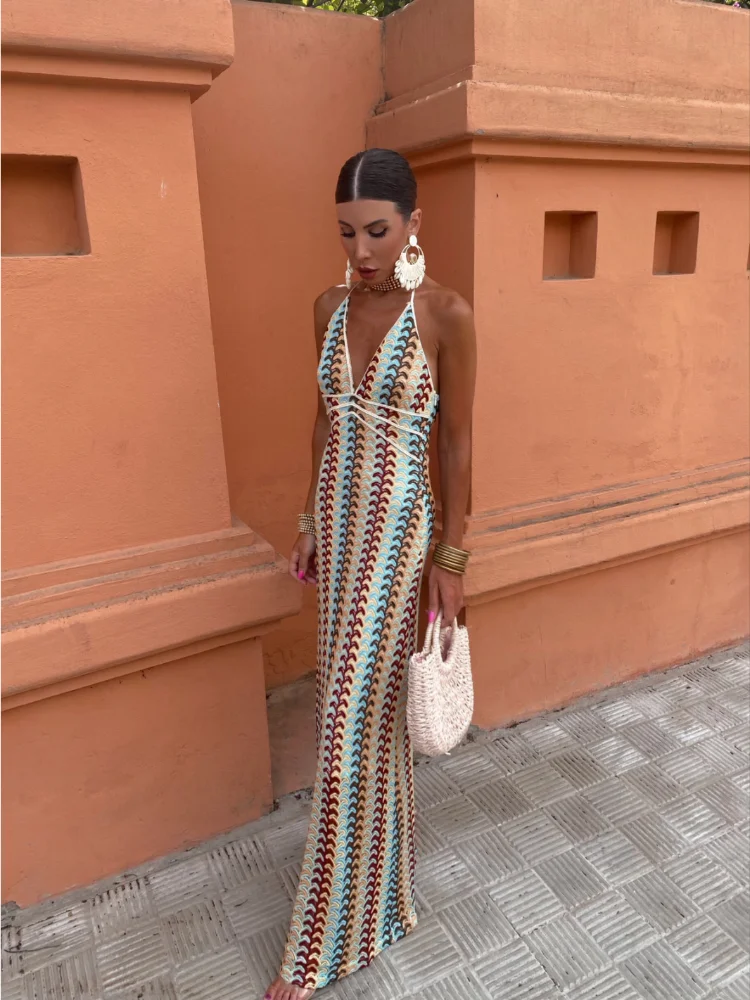 Ester® | Backless V-Neck Dress - Image 2