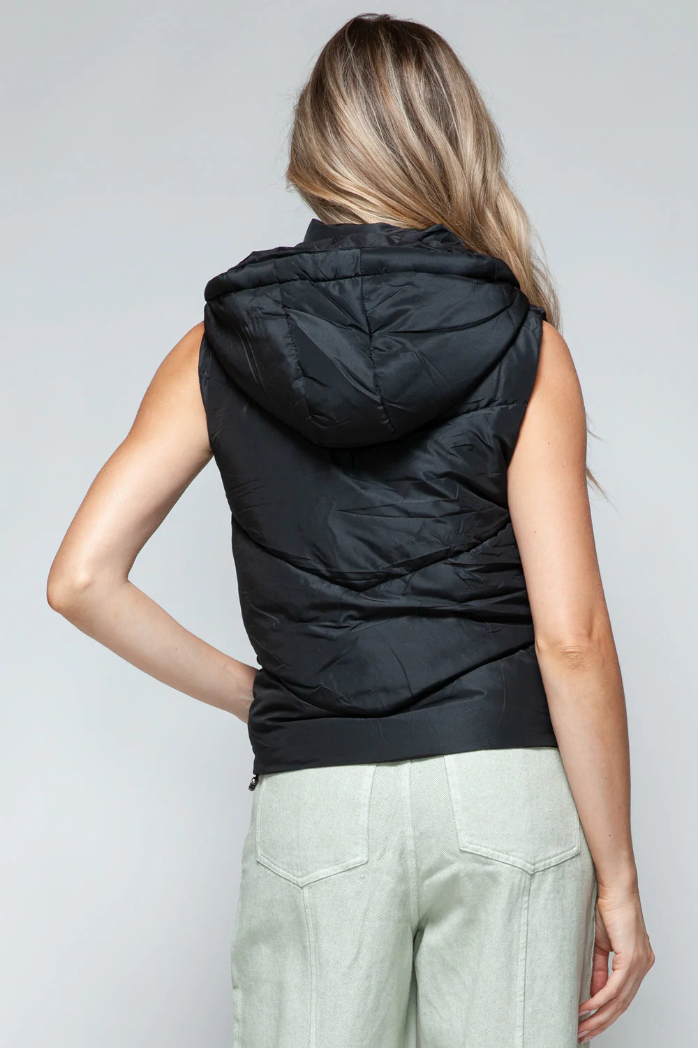Esther | Snobish quilted hooded zip-up vest - Image 2