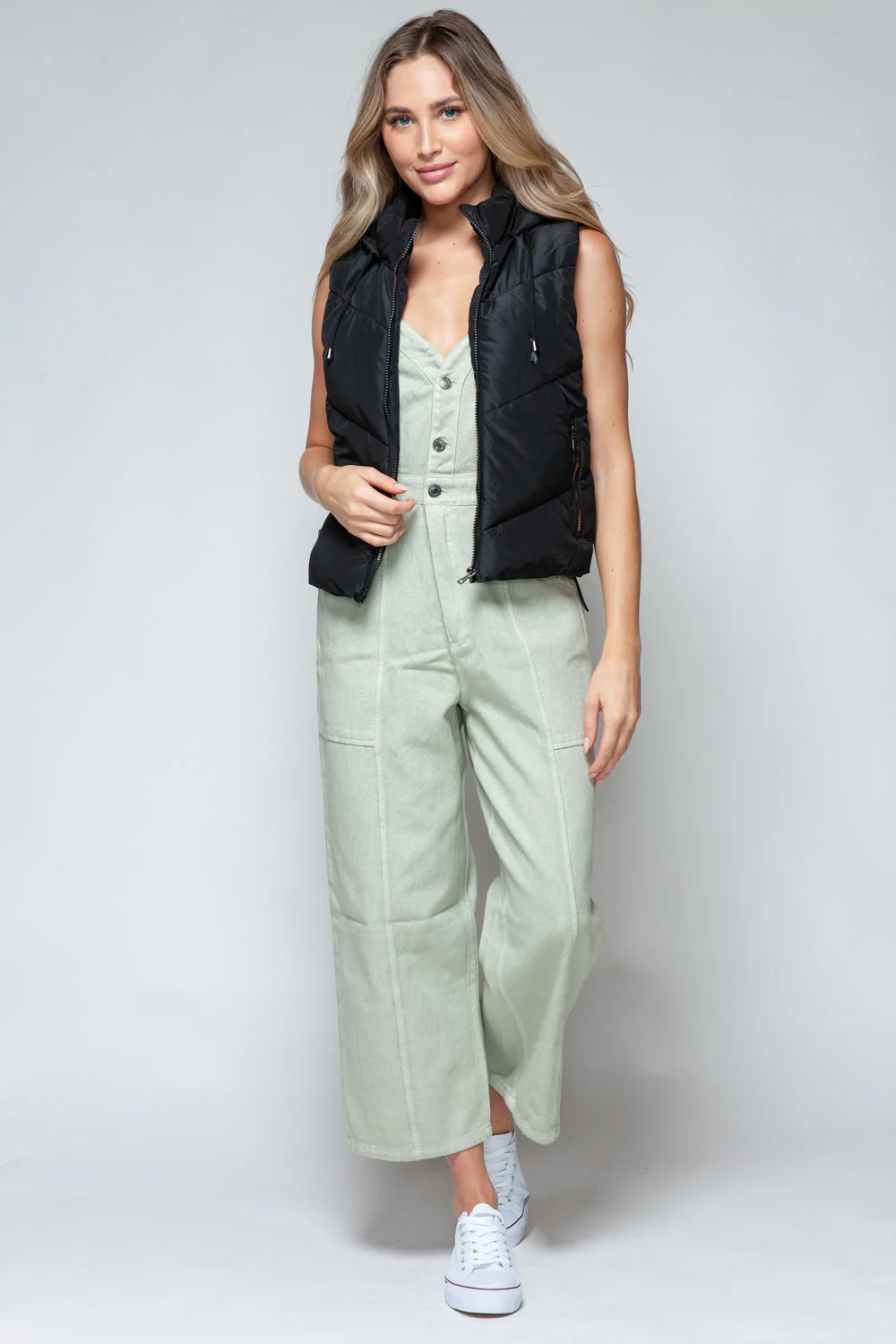Esther | Snobish quilted hooded zip-up vest - Image 9