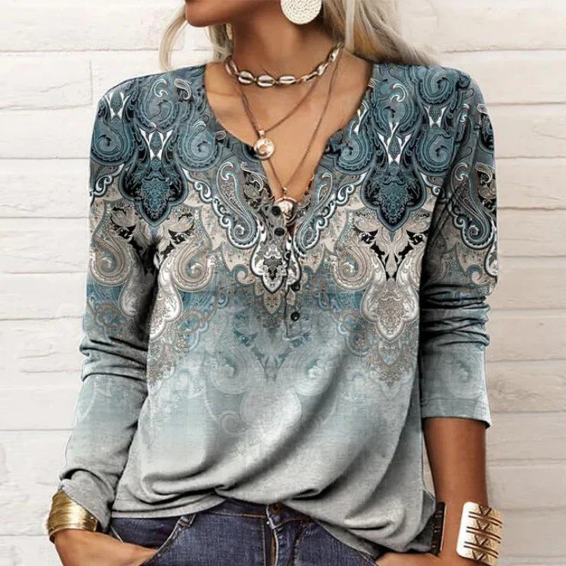 Esther® | Women'S Blouse With Floral Design And V-Neck - Image 9