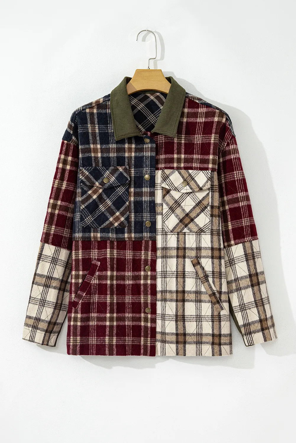 Estrella | Checked long sleeve jacket with buttons - Image 5