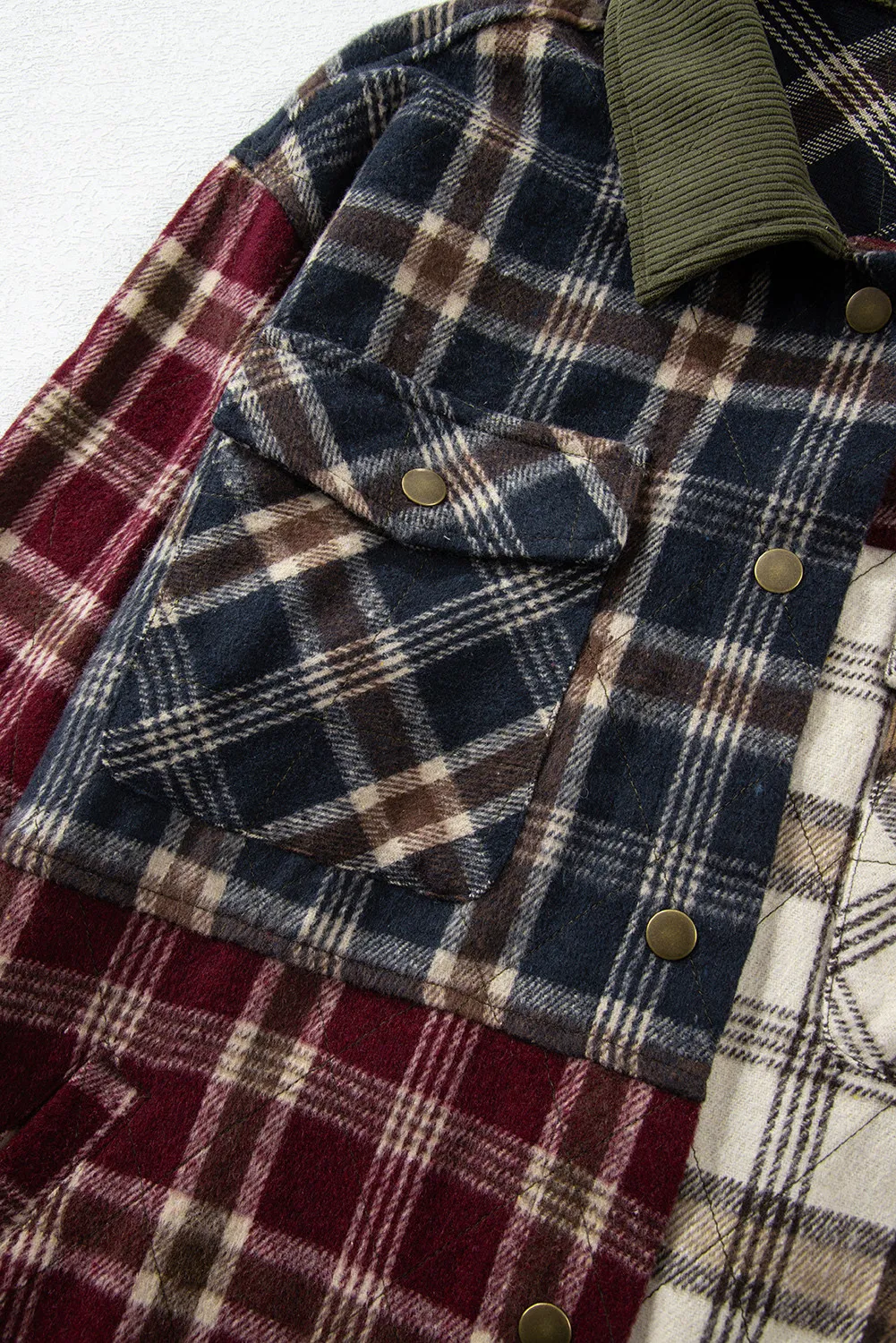 Estrella | Checked long sleeve jacket with buttons - Image 7