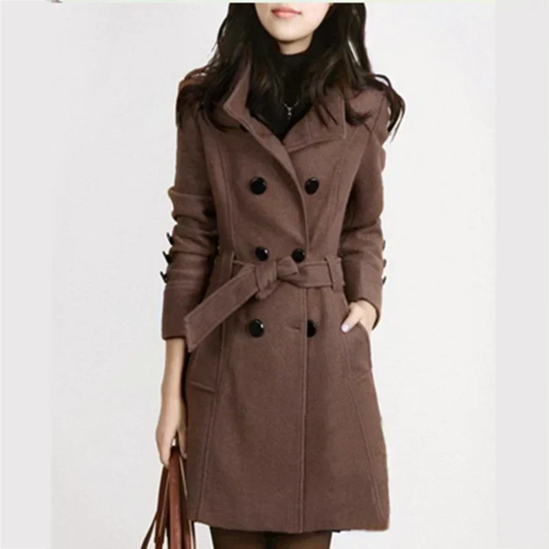 Eugenia | Stylish women's coat with adjustable belt - Image 2