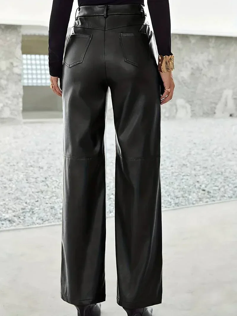 Eva® | High-Waisted Leather Pants - Image 3
