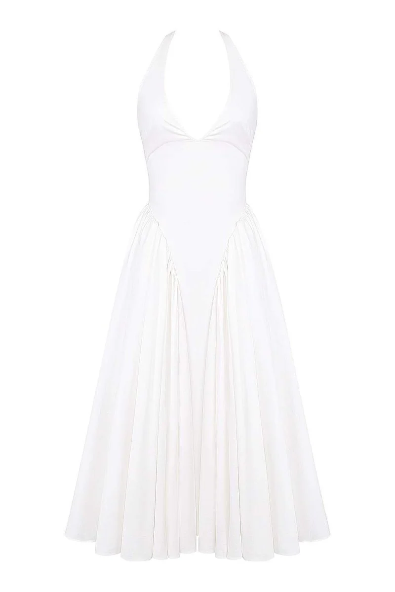 Eva® | Neck Midi Dress With Open Back - Image 7