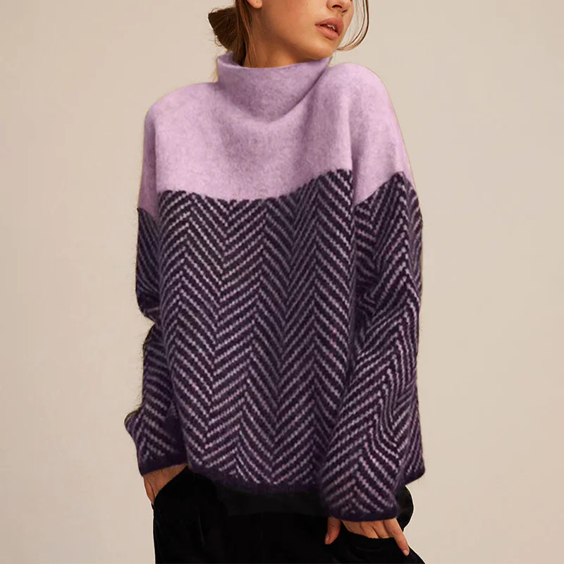 Eva | Trendy High Neck Sweater - Image 2