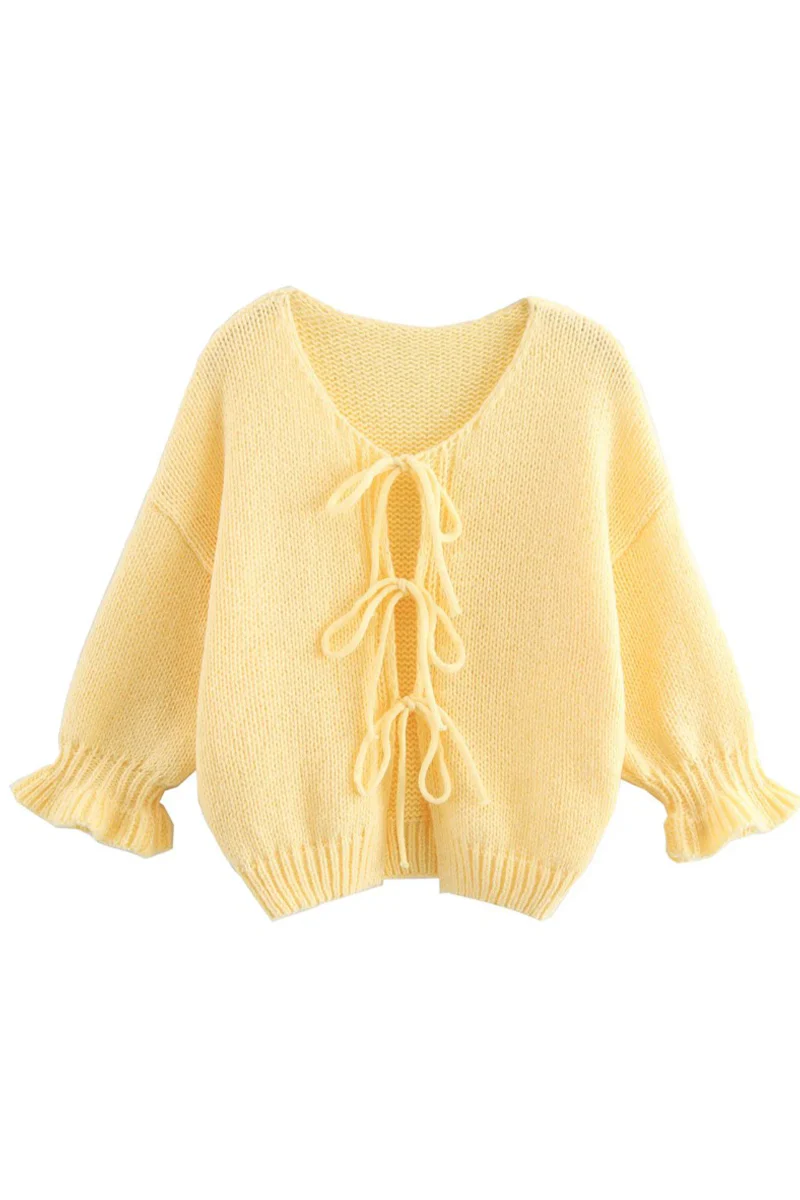 Evelyn | Casual outerwear with lace-up and V-neck - Image 4