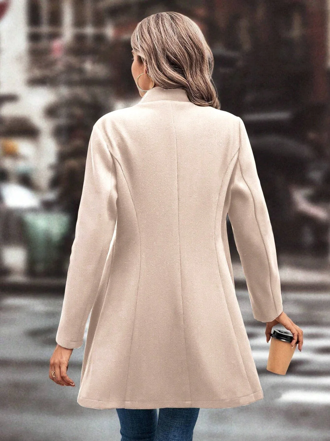 Evelyn | Long-sleeved, long-sleeved collared coat - Image 10