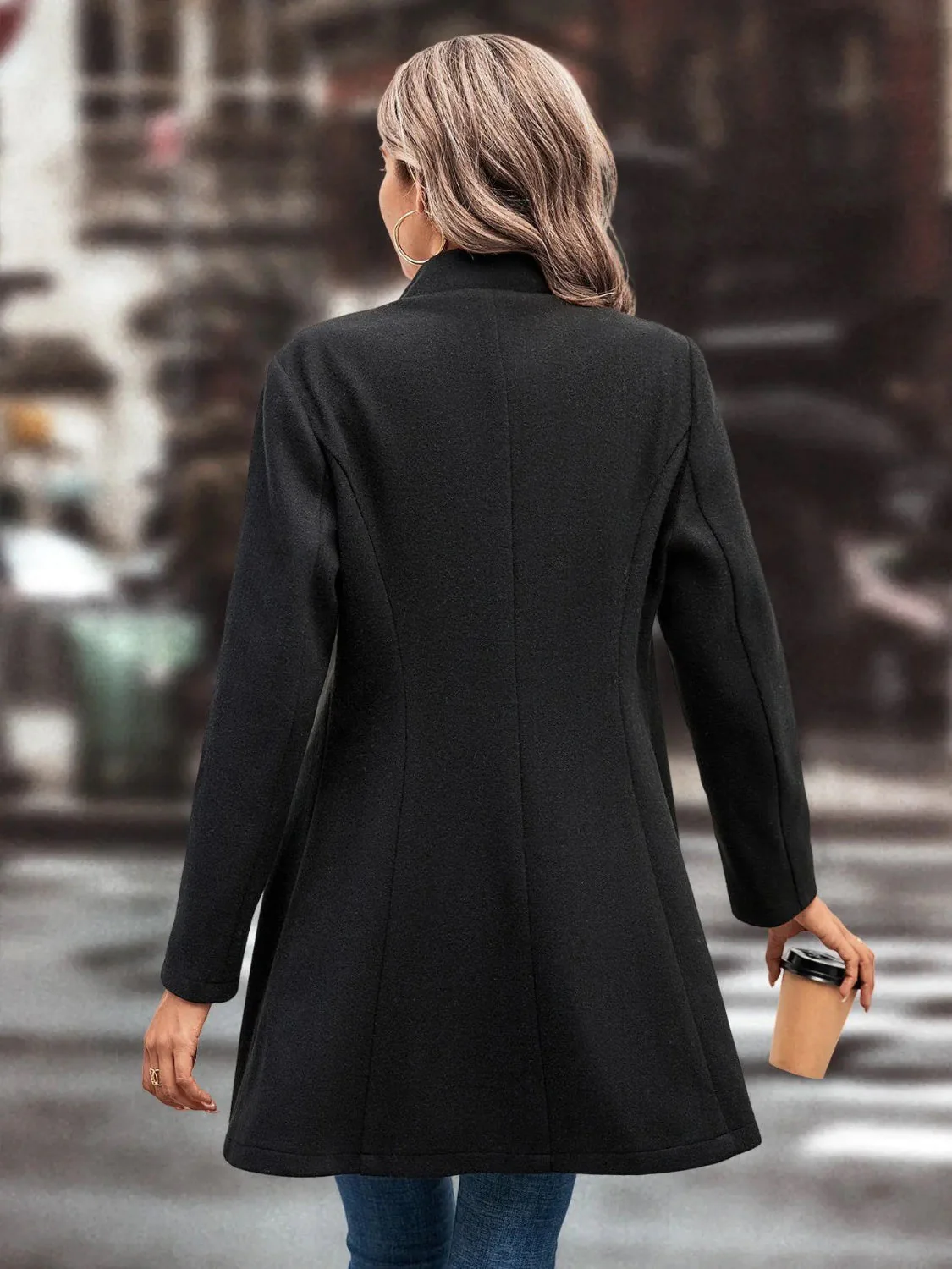 Evelyn | Long-sleeved, long-sleeved collared coat - Image 15