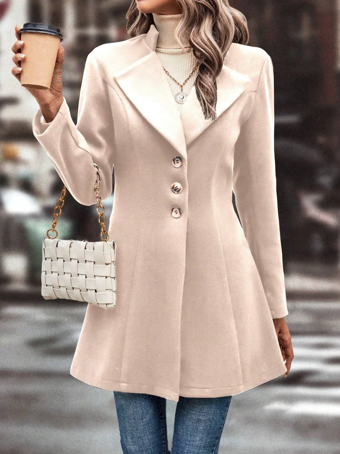 Evelyn | Long-sleeved, long-sleeved collared coat - Image 7