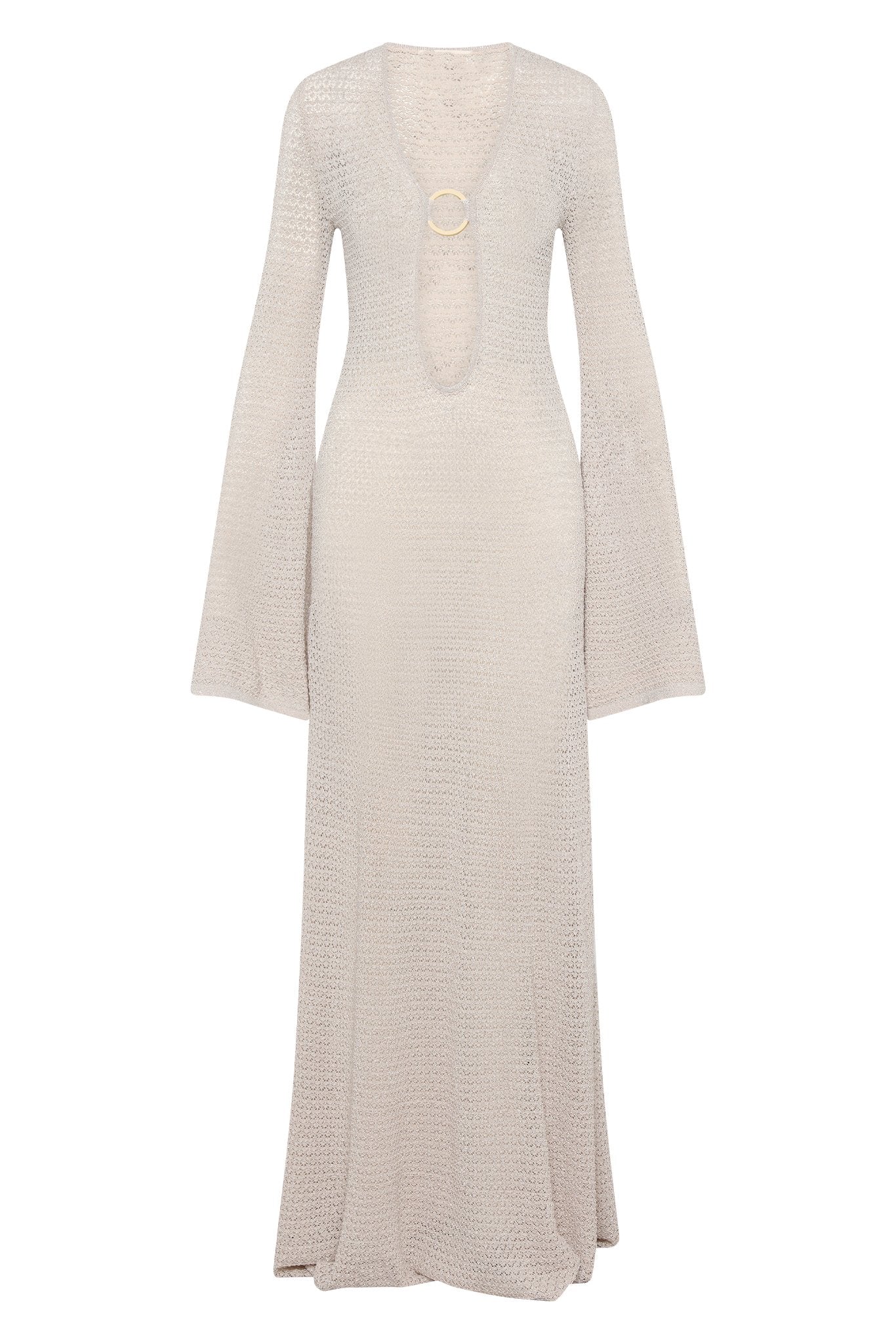 Fabiana® | Crochet-Knit V-Neck Maxi Dress - Image 7