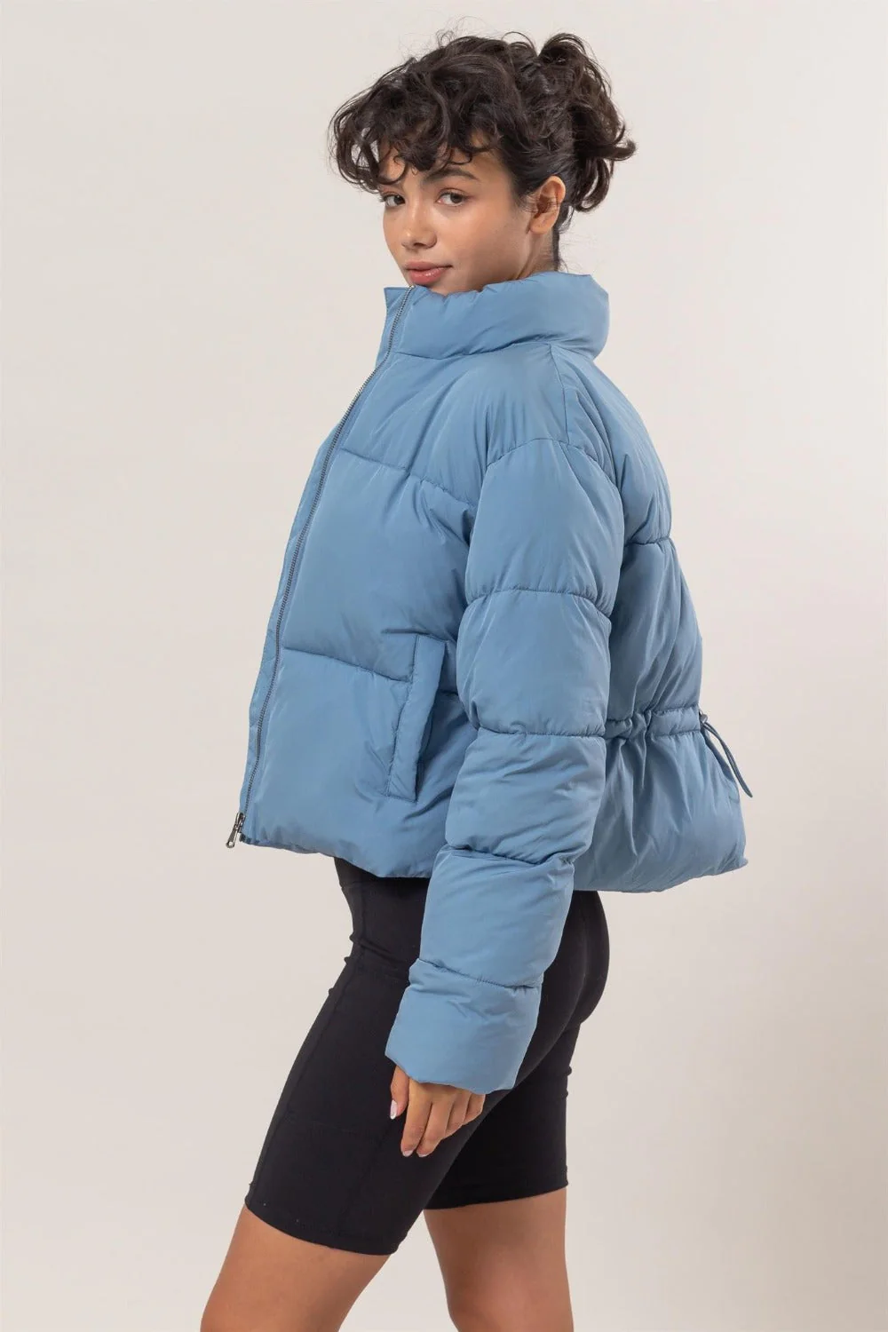Fabiana | Puffer jacket with quilted back and drawstring - Image 3