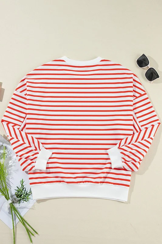Fabienne | Loose women's sweatshirt with low shoulders and a crew neck - Image 7