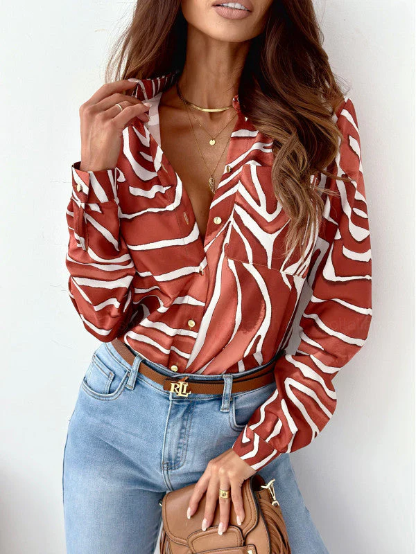 Fabiola® | Blouse Tidy Women'S Blouse With Satin Print - Image 9