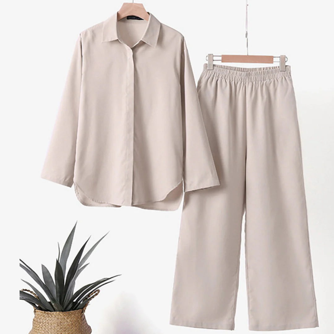 Fabiola® | Cotton And Linen Shirt And Trousers - Image 2