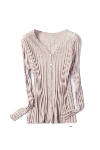 Fabiola | Layered ribbed cardigan with a crew neck - Image 10