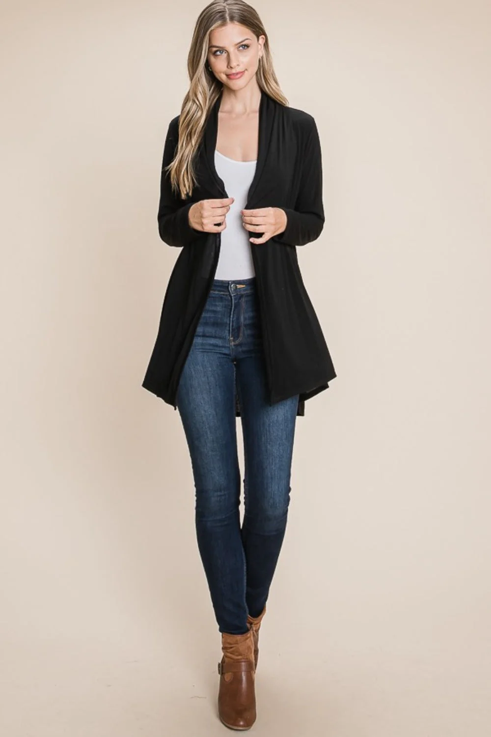 Fatima | Long sleeve open front cardigan - Image 5