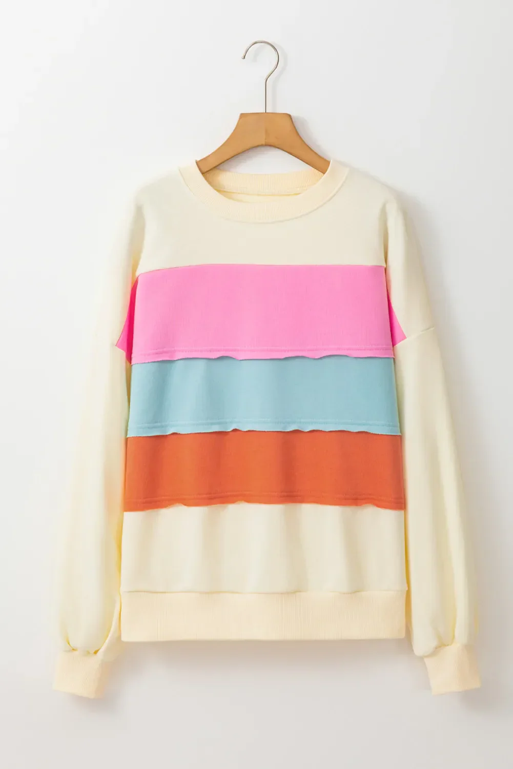 Felisa | Long sleeve sweatshirt with a color block design - Image 2