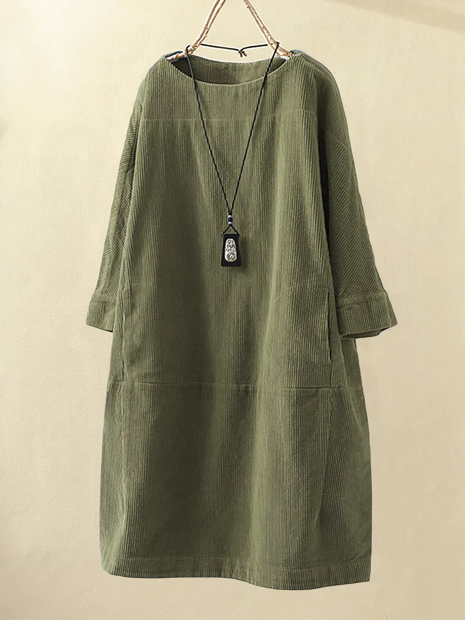 Fernanda® | A-Line Corduroy Dress - Image 2