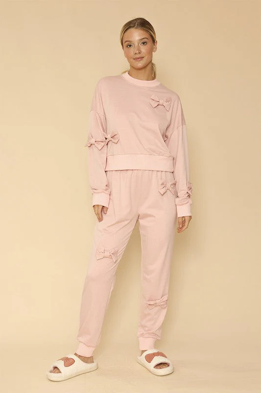 Fernanda | Crew neck sweatshirt with 3D bow - Image 3