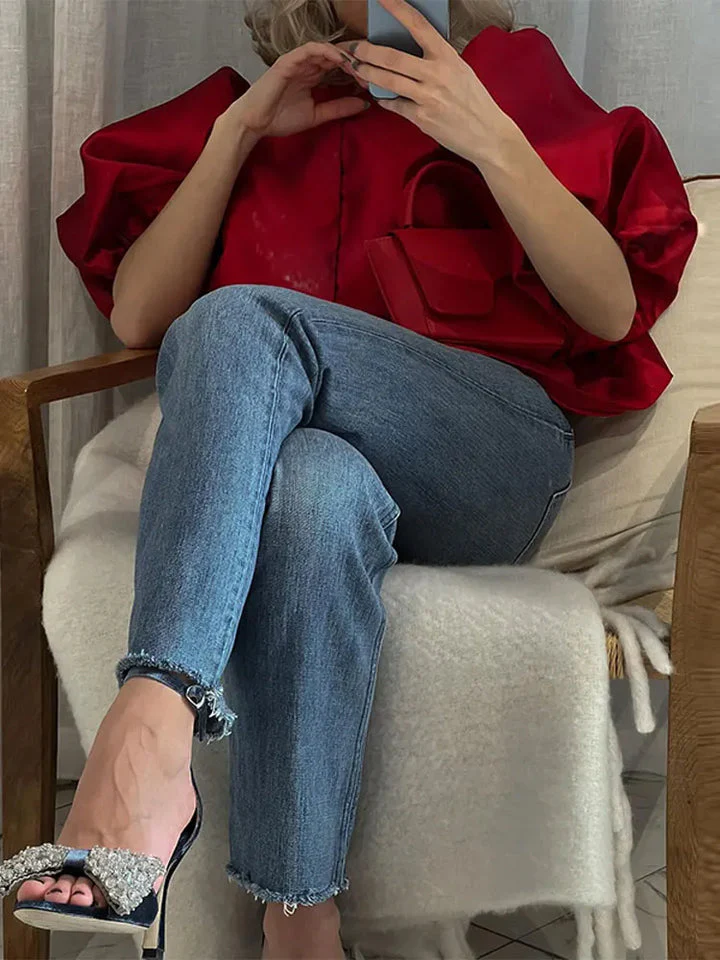 Fernanda® | Elegant Blouse With Puff Sleeves For Women - Image 2