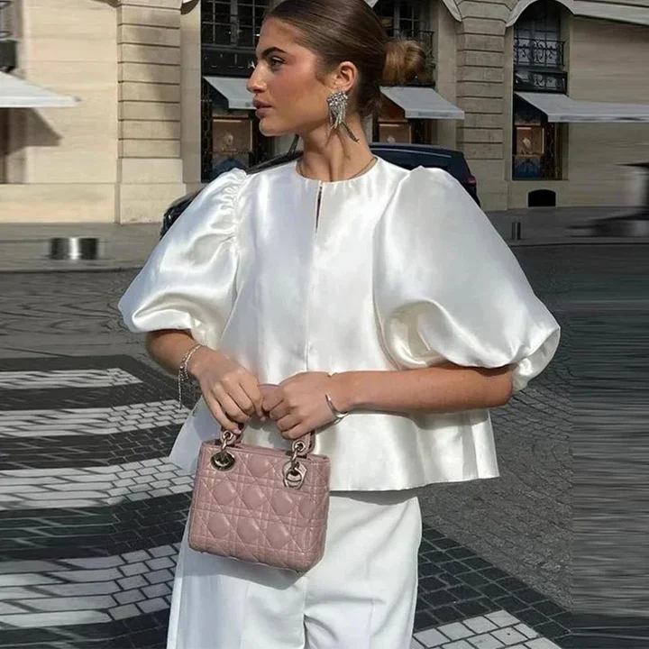 Fernanda® | Elegant Blouse With Puff Sleeves For Women - Image 7