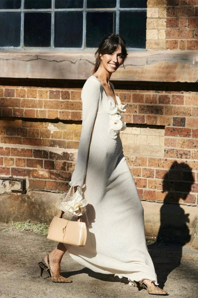 Fernanda® | Polyester V-Neck Slit Maxi Dress