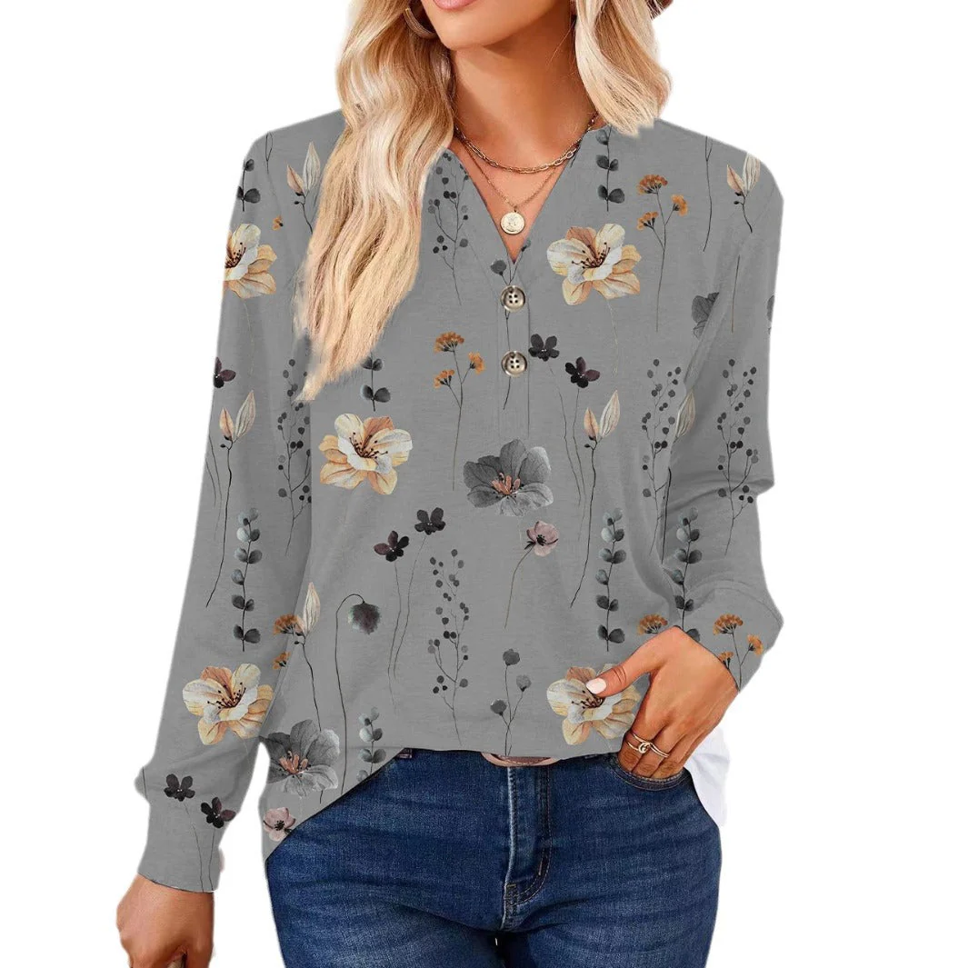 Fiona® | Women'S Blouse With Floral Print And Button Details - Image 5