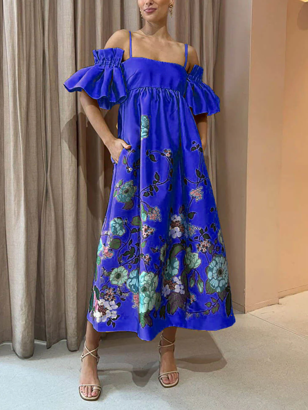 Fiora® | Dress With Marigold Flower Sleeves - Image 6