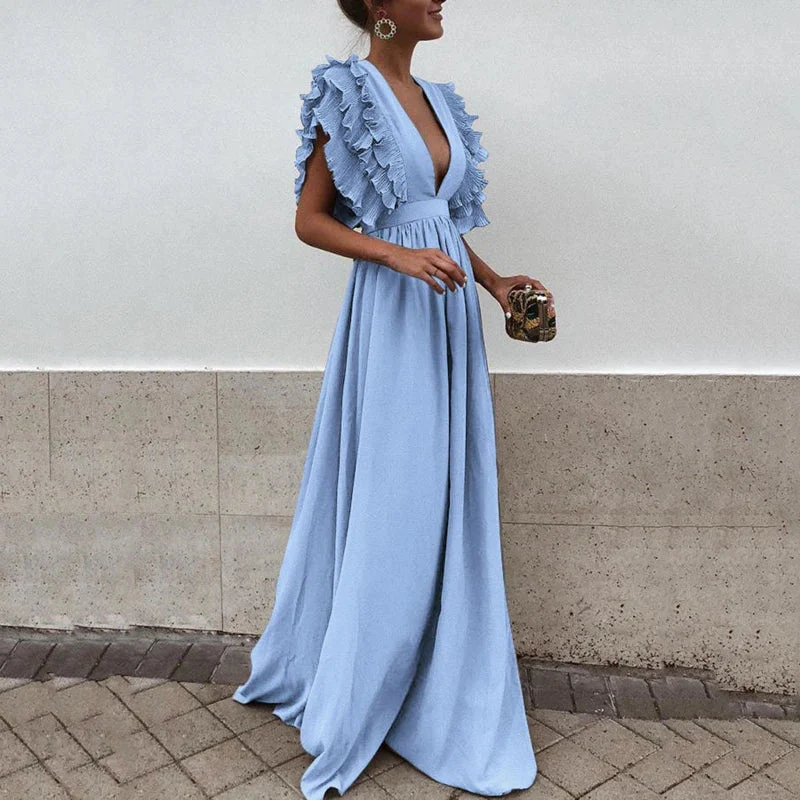Fiorenza® | Elegant Dress With Ruffle Sleeves