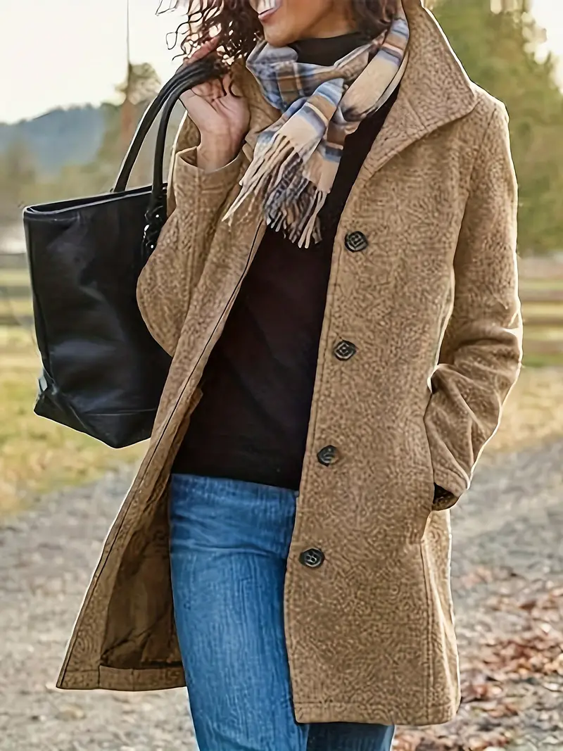 Flavia | Long double breasted coat - Image 2