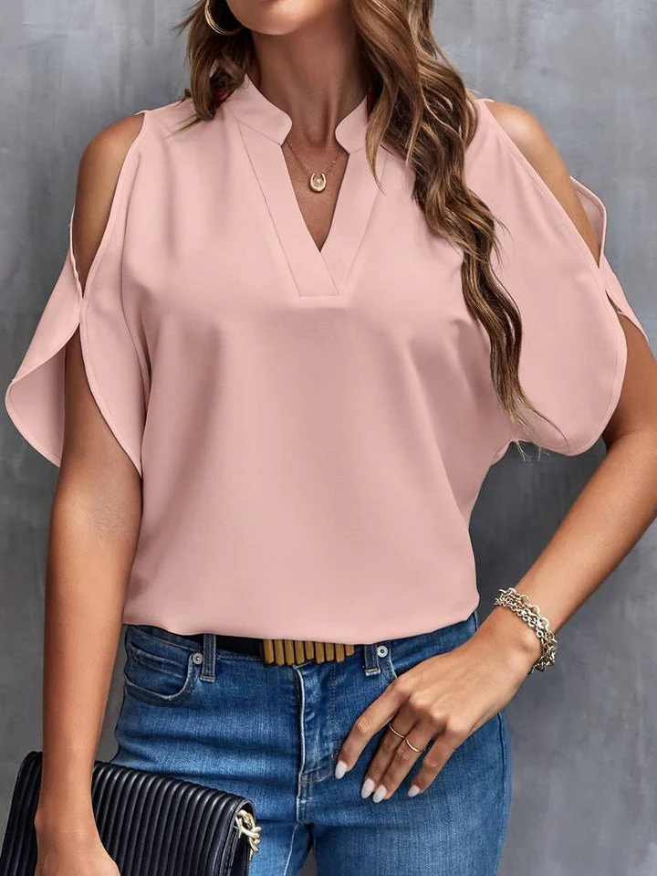Florencia® | Simple Blouse With Slits And Simple, Elegant Slit Sleeves - Image 4