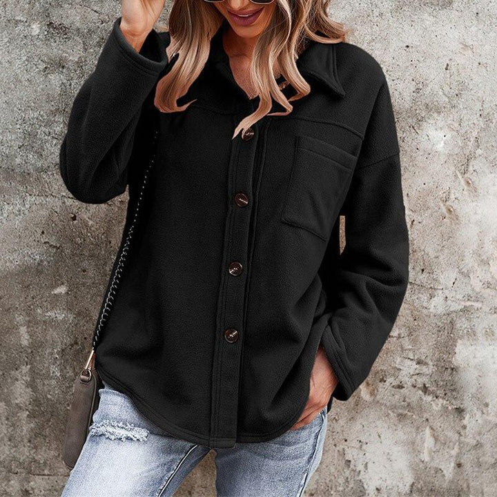 Florencia | Elegant oversized fleece jacket for women - Image 5