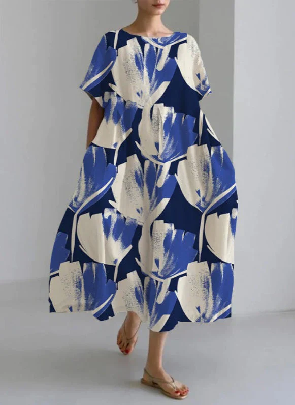 Fortunata® | Loose Round Neck Dress - Image 2
