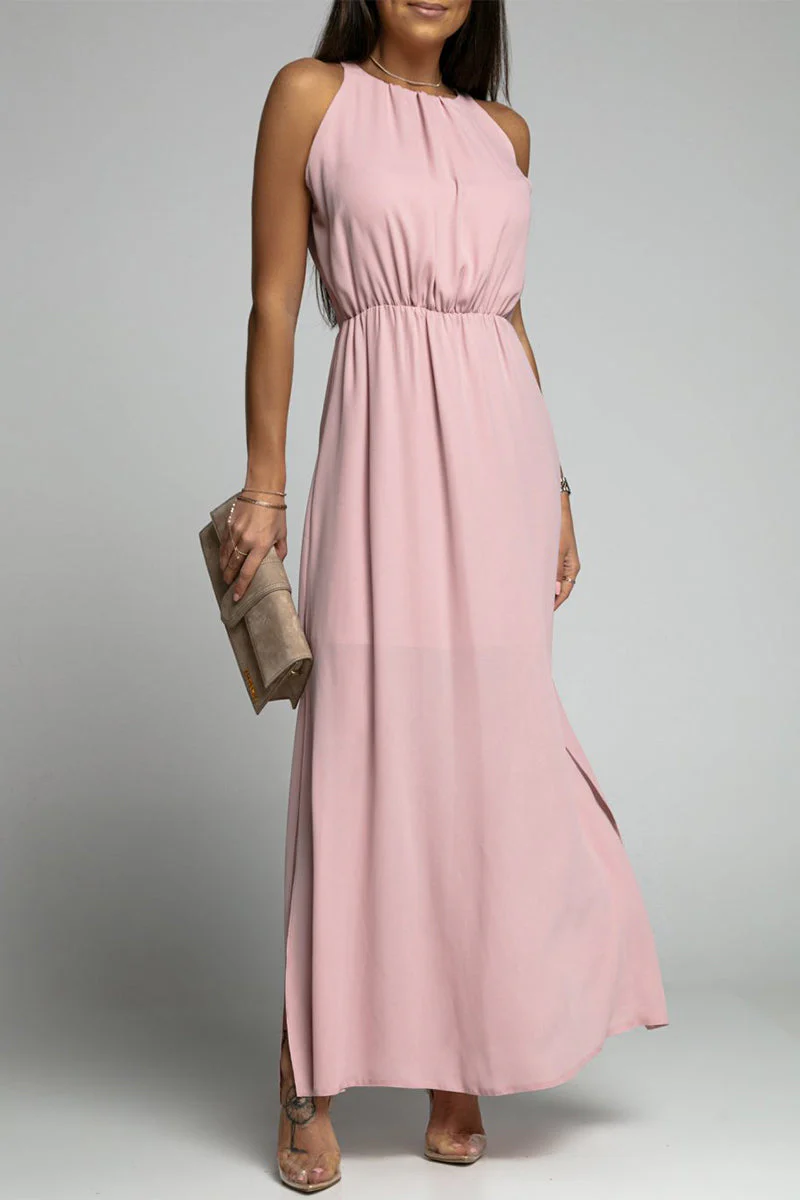 Francesca® | Casual Sleeveless Round Neck Long Dress - Image 3