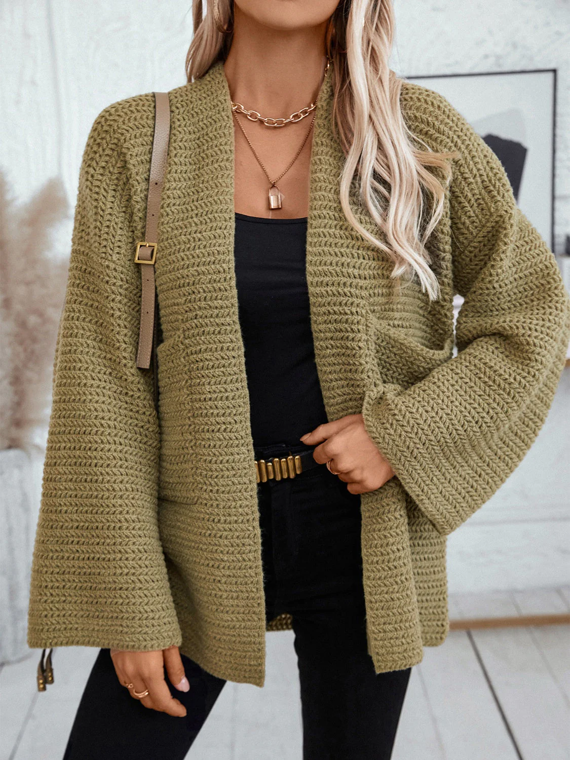 Francisca | Long sleeve open front cardigan