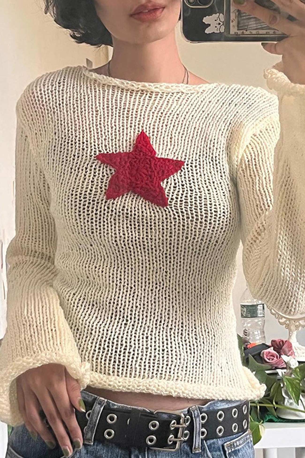Francisca | Pentagram pattern jacquard sweater