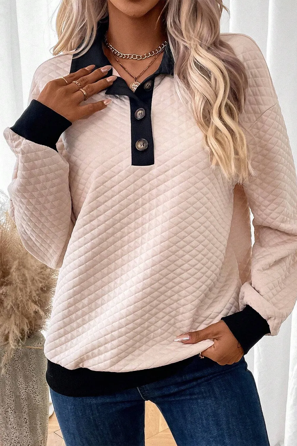Francisca | Structured, long-sleeved collared top - Image 2