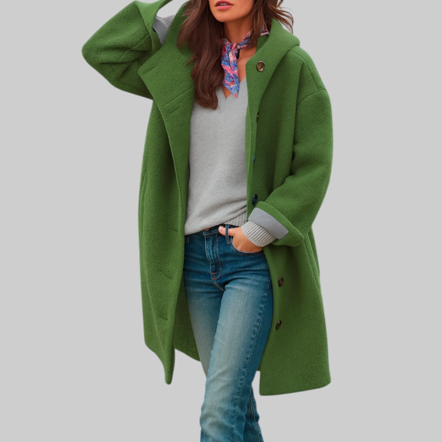 Freja | Cozy, mid-length everyday coat - Image 2