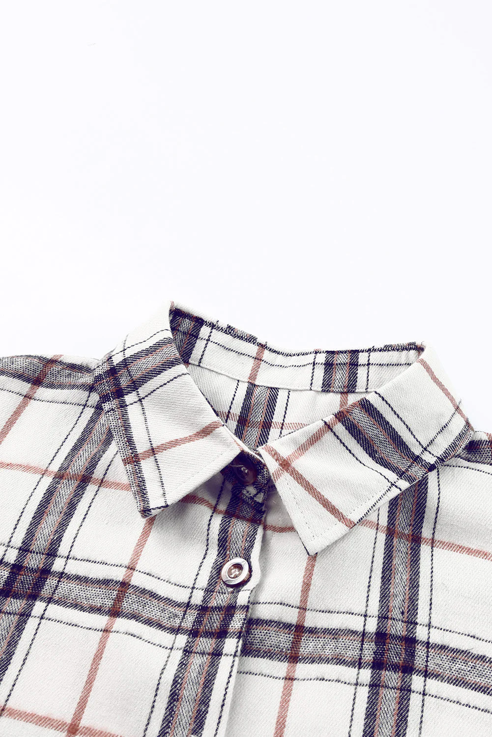 Gabriela | Checked high-low jacket with slit - Image 7