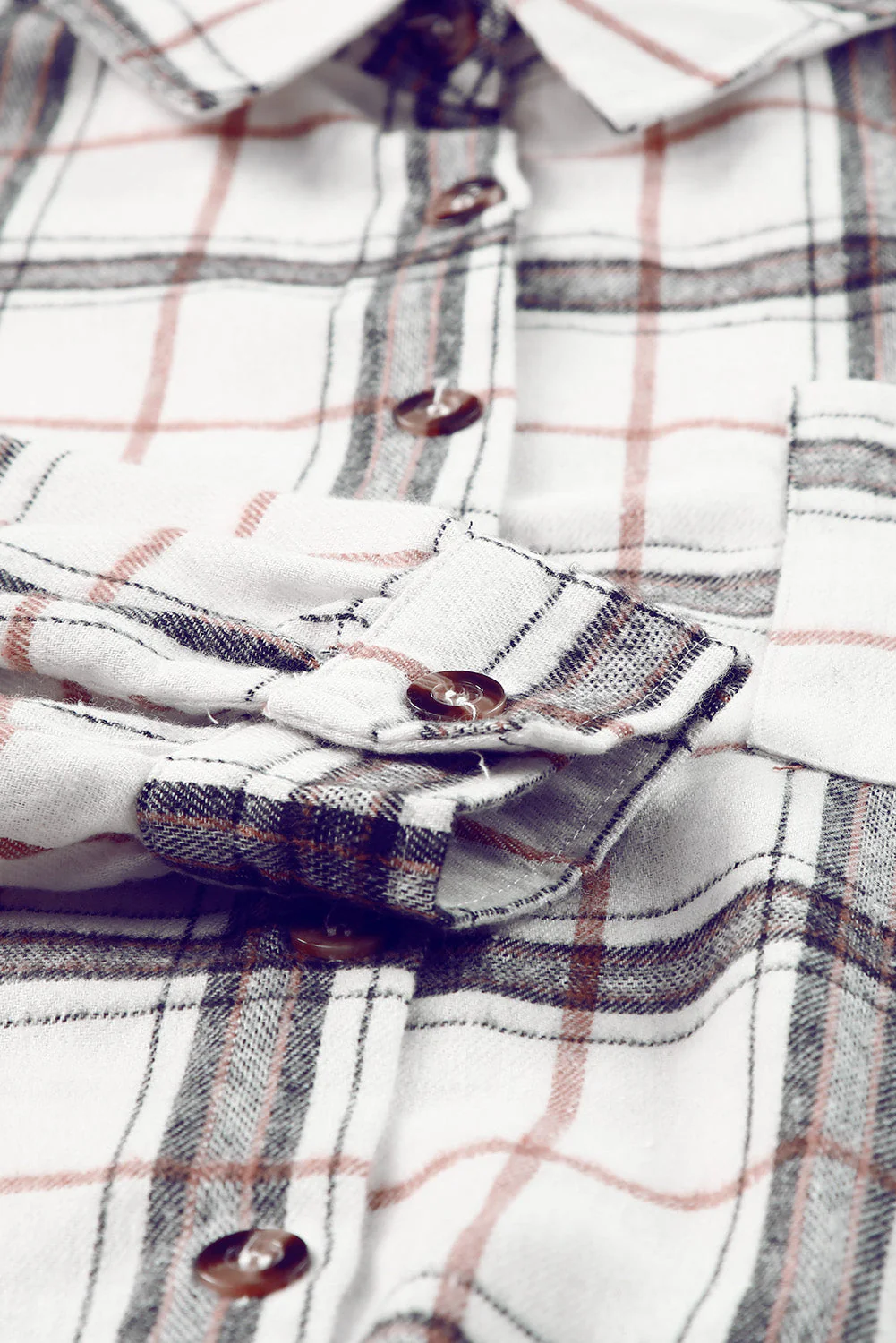 Gabriela | Checked high-low jacket with slit - Image 9