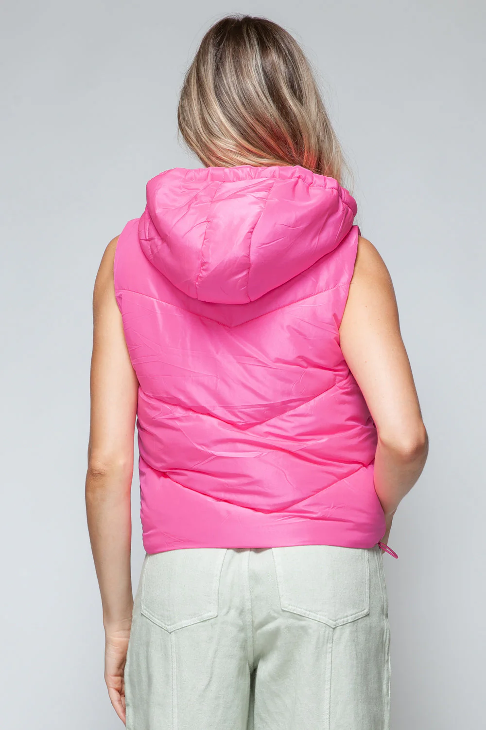 Gabrielle | Snobish quilted hooded zip-up vest - Image 2