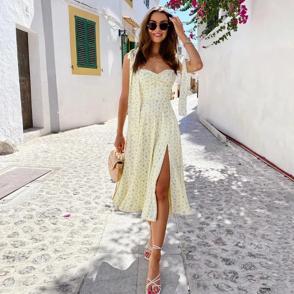 Genoveva® | Midi Summer Dress With Daisy Print