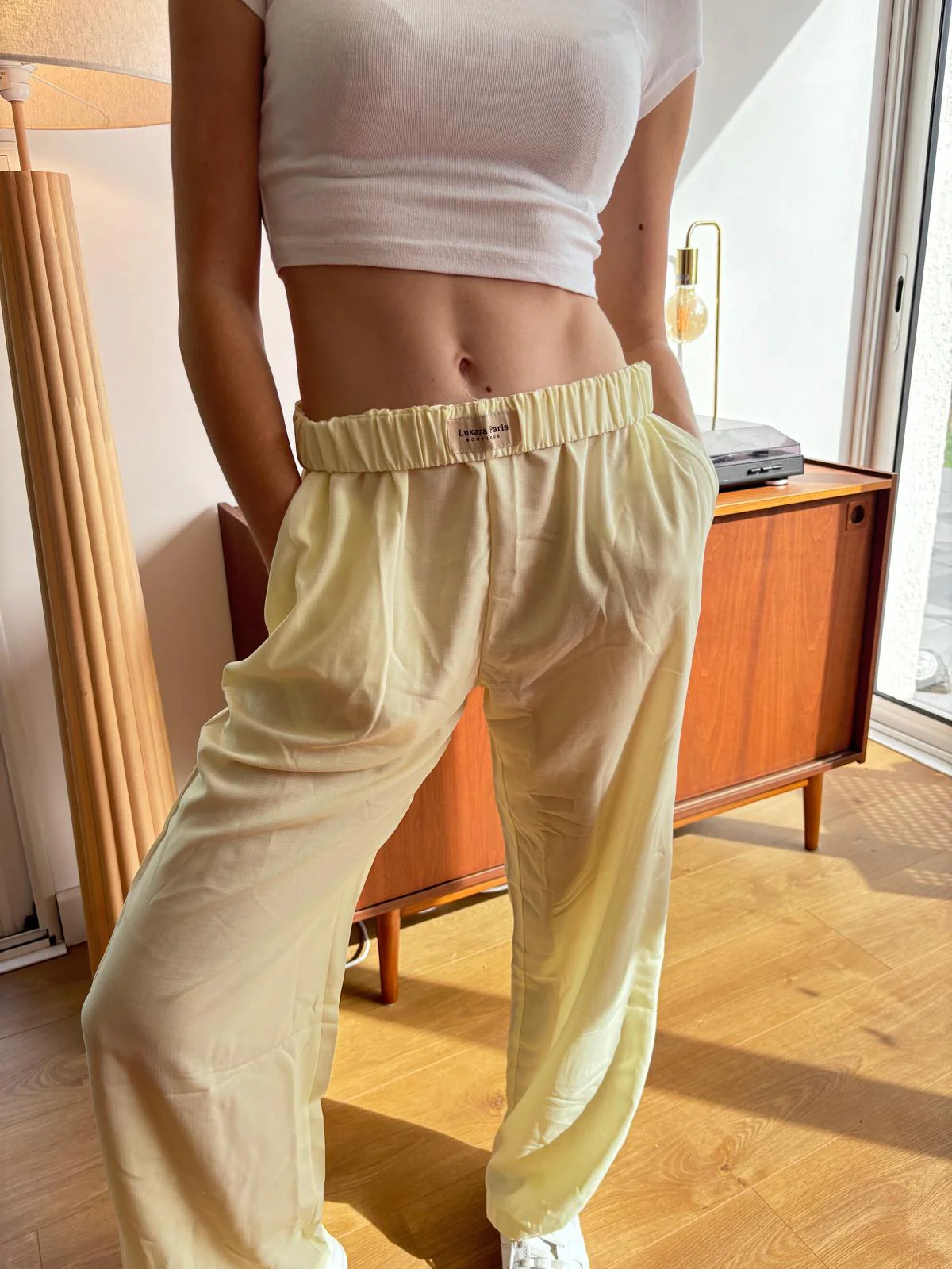 Georgina® | High Waist Cotton Pants In Lilac - Image 13