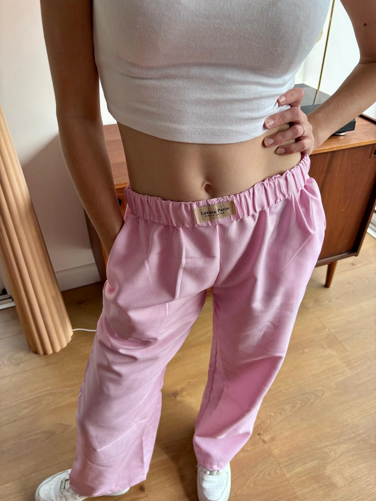 Georgina® | High Waist Cotton Pants In Lilac - Image 21