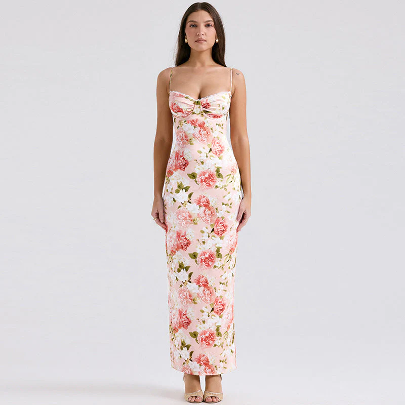 Georgina® | Women'S Floral Satin Maxi Dress - Image 2